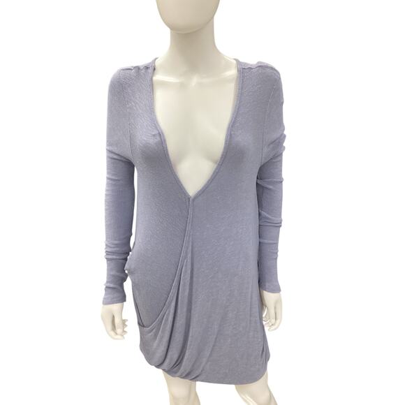 We The Free - Free People Tunic Women’s Size M Fine Knit Deep V-Neck Long Sleeve - Picture 1 of 5